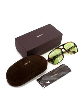 Tom Ford Falconer Dark Havana Green Sunglasses