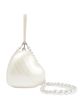 Simone Rocha Pearl Heart Shape Clutch