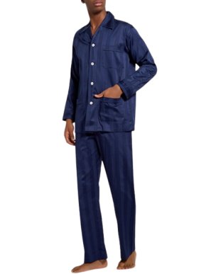 Derek Rose Lingfield Stripe Pyjama Set