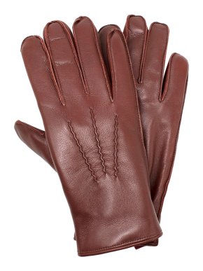 Dents Chocolate Brown Rabbit Fur Lined  Leather Gloves - Size 8