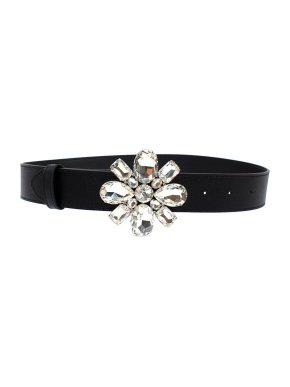 Alessandra Rich Crystal-embellished Buckle Belt
