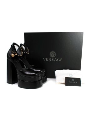 Versace Medusa Aevitas leather platform pumps
