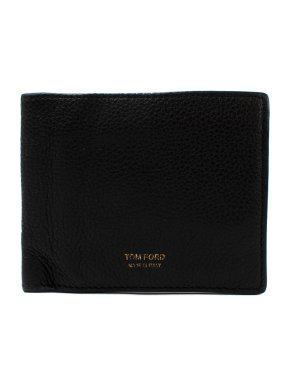 Tom Ford black leather bifold wallet
