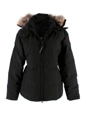 Canada Goose Black Chelsea Fur Trimmed Puffer Jacket