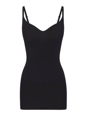 Skims Seamless Sculpt Onyx Slip Dress