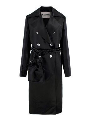 Jil Sander black trench coat
