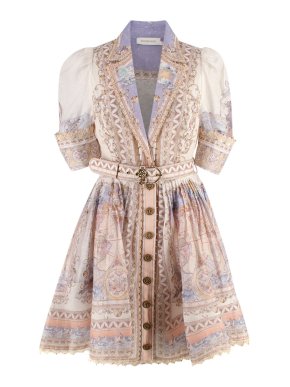 Zimmermann patterned mini shirt dress