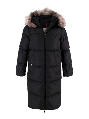 Moncler Marrionnier long black parka