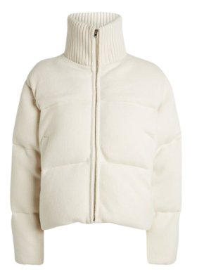 Joseph Ivory Padded Knit Jacket