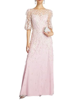 Jenny Packham pink Embellished Bloom Gown