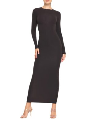 Skims Crew Neck Long Sleeve Dress