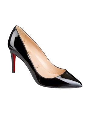 Christian Louboutin Pigalle 85 Patent Black Pumps