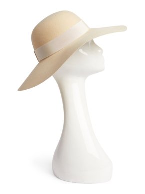 Maison Michel Seed Pearl Wool Felt Blanche Hat