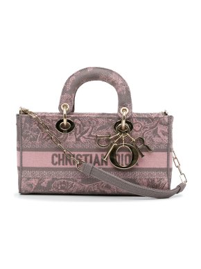 Christian Dior Pink Toile De Jouy Medium Lady D-Joy  Bag
