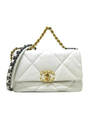 Chanel 19 White Medium  Flap Bag