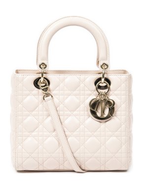 Christian Dior Pink Medium Cannage Lambskin Lady Dior