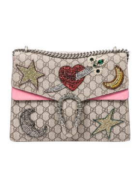Gucci Medium Embellished GG Supreme Dionysus Shoulder Bag