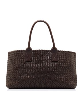 Bottega Veneta  Brown Large Intrecciato Cabat