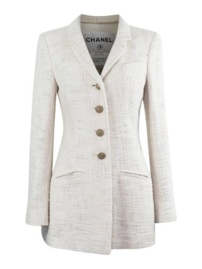 Chanel Ecru Tweed Paris/Bombay Longline Jacket
