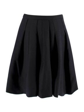 Dior Black A-line Virgin Wool Skirt