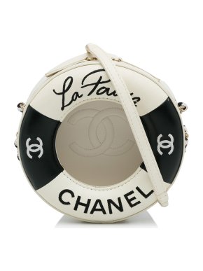 Chanel Black and White Coco Lifesaver Crossbody Bag