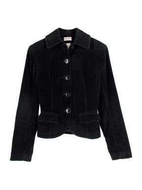 Alaia Vintage Black Velvet Tailored Jacket