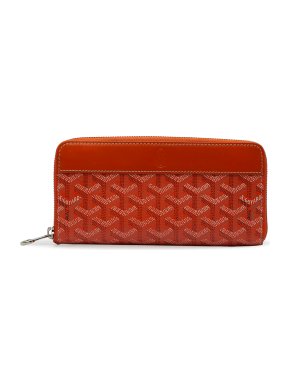 Goyard Orange Goyardine Matignon GM Wallet