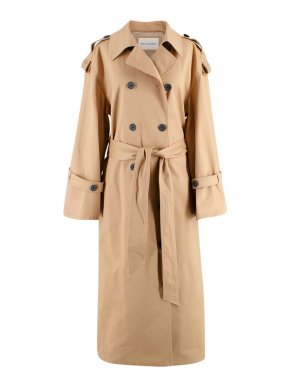 By Malene Briger mustard trench coat