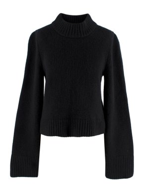 Khaite black cashmere knit jumper