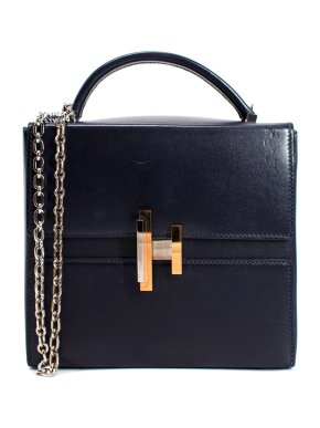 Hermes Indigo Villandry Leather Cinhetic Bag