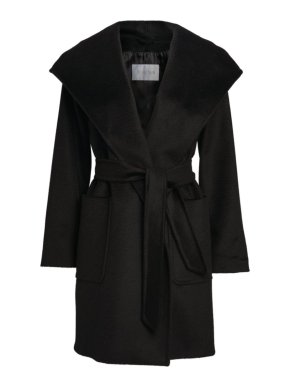 MaxMara Black Rialto Hooded Coat