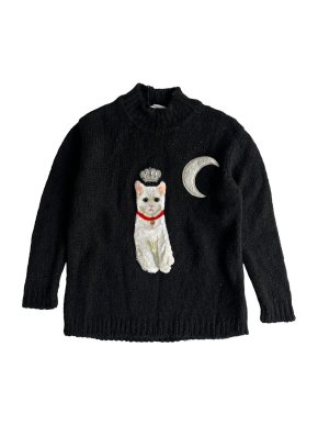 Dolce & Gabbana Kids Black Embroidered Detail Jumper