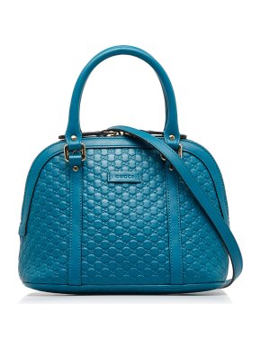 Gucci Blue Mini Microguccissima Dome Top Handle Bag