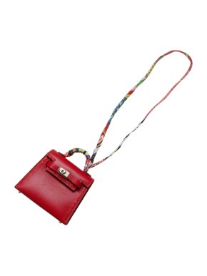 Hermes Red Micro Kelly Twilly Bag Charm