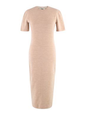 Fendi Beige FF Stretch Knit Reversible Dress