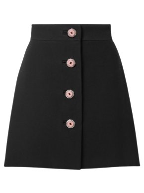 Miu Miu Embellished Cady Mini Skirt