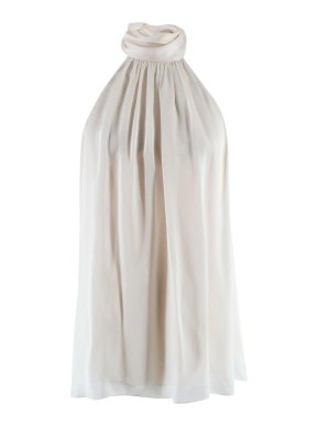 Zimmermann Ivory Silk Tie  Halter Neck Top