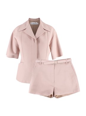 Dior Blush Silk Short Jacket & Shorts