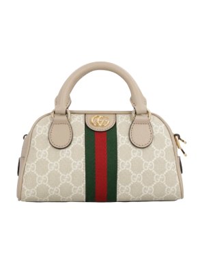 Gucci Monogram Ophidia Mini Top Handle Bag