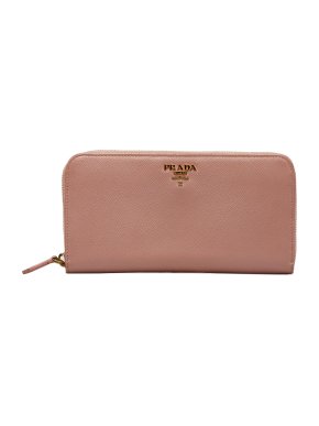 Prada Powder Pink Saffiano Leather  Wallet
