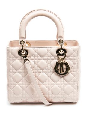 Dior Pale Pink Medium Cannage Lady Dior