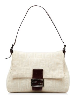 Fendi White  Zucca Mamma Forever