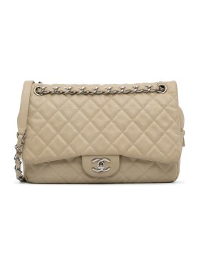 Chanel Jumbo Quilted Caviar Easy Flap Bag
