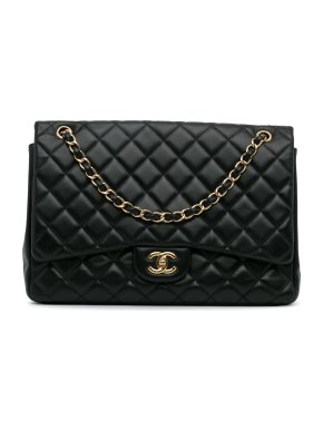 Chanel Black Maxi Classic Lambskin Single Flap