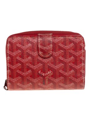 Goyard Goyardine Red Tuileries Compact Wallet