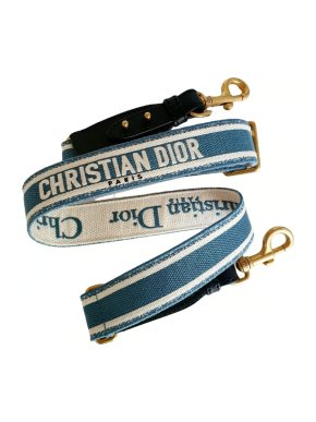 Dior Blue Logo Embroidered Shoulder Strap