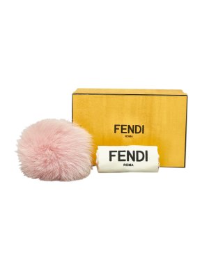 Fendi Pink Fur Pom-Pom Bag Charm