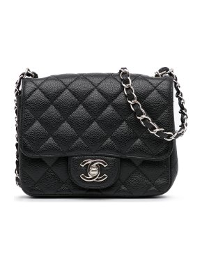 Chanel Mini Classic Square Caviar Leather Flap Bag