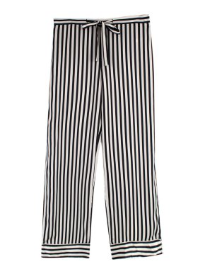 Olivia Von Halle Lila Striped Silk Pyjama Trousers