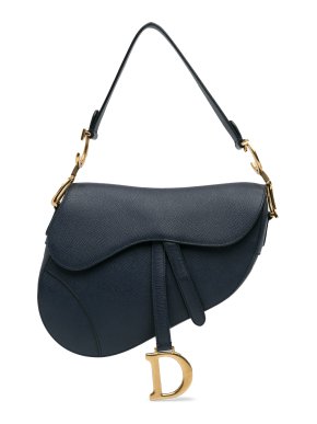Dior Navy Blue Saddle Bag